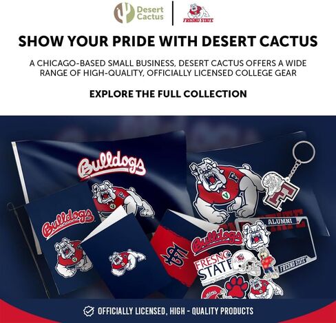 Desert Cactus Fresno State Metal License Plate Frame for Front or Back of Car Officially Licensed (Alumni) in Saudi Arabia