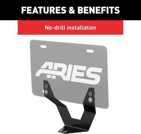 ARIES 35-0000 حامل لوحة ترخيص شريط الثور 3 بوصة in Saudi Arabia