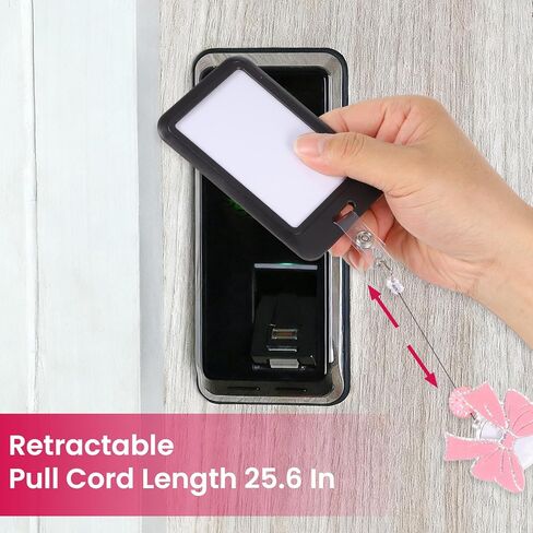 2 Pack Pink Bow Bead Badge Reel, Retractable Nurse Badge Reels with Alligator Clip, Cute Badge Reel for Nurse Teacher Office Work in Kuwait