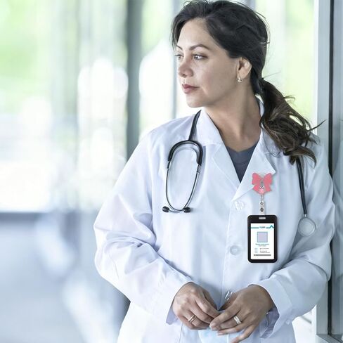 2 Pack Pink Bow Bead Badge Reel, Retractable Nurse Badge Reels with Alligator Clip, Cute Badge Reel for Nurse Teacher Office Work in Kuwait