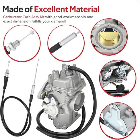 JAVIK Carburetor Carb Assy & Intake Manifold With Throttle Cable For Yamaha 1993-2004 Warrior 350 YFM350X O.E.M# 3GD-14101-00-00 1UY-13586-02-00 in Saudi Arabia