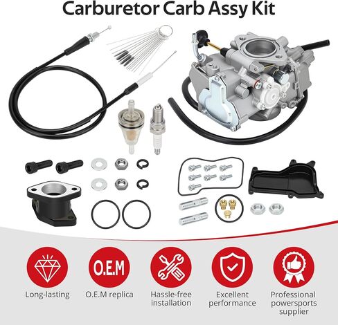 JAVIK Carburetor Carb Assy & Intake Manifold With Throttle Cable For Yamaha 1993-2004 Warrior 350 YFM350X O.E.M# 3GD-14101-00-00 1UY-13586-02-00 in Saudi Arabia