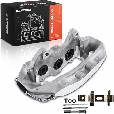 A-Premium Disc Brake Caliper Assembly Compatible with Select Cadillac Models - CTS 2009 2010 2011 2012 2013 2014 2015 6.2L with Heavy Duty Antilock Brakes - Front Left Driver Side in Saudi Arabia