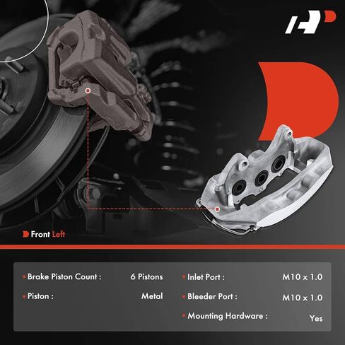 A-Premium Disc Brake Caliper Assembly Compatible with Select Cadillac Models - CTS 2009 2010 2011 2012 2013 2014 2015 6.2L with Heavy Duty Antilock Brakes - Front Left Driver Side in Saudi Arabia
