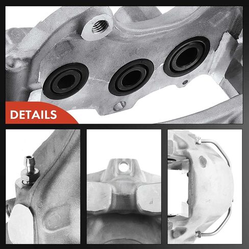 A-Premium Disc Brake Caliper Assembly Compatible with Select Cadillac Models - CTS 2009 2010 2011 2012 2013 2014 2015 6.2L with Heavy Duty Antilock Brakes - Front Left Driver Side in Saudi Arabia