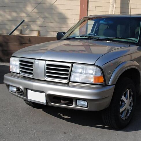 مجموعة المصابيح الأمامية لـ 1998-2004 جي إم سي سونوما / 1998-2001 أولدزموبيل برافادا / 1998-2005 جي إم سي جيمي كروم الإسكان العنبر استبدال زوج الكروم الإسكان العنبر عاكس عدسة واضحة in Kuwait