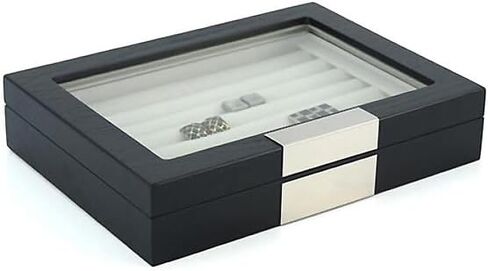 4LessCo Cufflink Ring Storage Box Jewelry Display Wood Organizer Case - 4120-36 in Saudi Arabia