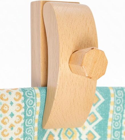Tapestry Hangers Set of 4 – Premium Beech Wood Quilt & Rug Hangers for Wall Display – Non-Damaging Holders for Fabric Wall Hangings – Light Brown in Saudi Arabia