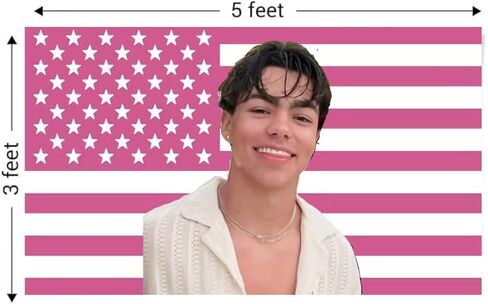 Malachi Barton Flag 3x5 Ft Pink American Flag Tapestry Funny USA Poster – College Dorm Room Decor Wall Art, Bedroom Poster, Outdoor Party Tailgate Yard Flag with 4 Brass Grommets in Saudi Arabia