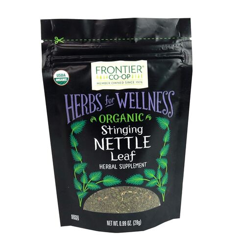 Frontier Co-op Organic Stinging Nettle Leaf, 1lb Bulk Bag, Cut & Sifted - Ideal for Making Nettle Tea, Kosher Certified in Saudi Arabia