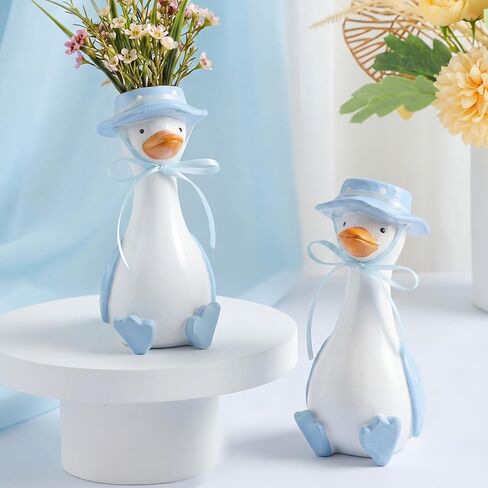 2 Pcs Silly Goose Vase Funny Flower Vase, Unique Office Decor, Quirky Centerpiece for Table or Shelf,for Housewarming Gifts, Teacher Mothers Day(Yellow) in Kuwait