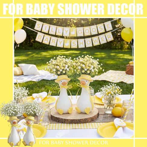 2 Pcs Silly Goose Vase Funny Flower Vase, Unique Office Decor, Quirky Centerpiece for Table or Shelf,for Housewarming Gifts, Teacher Mothers Day(Yellow) in Saudi Arabia