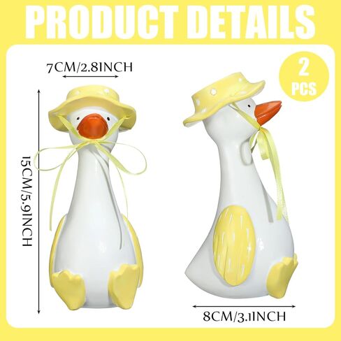 2 Pcs Silly Goose Vase Funny Flower Vase, Unique Office Decor, Quirky Centerpiece for Table or Shelf,for Housewarming Gifts, Teacher Mothers Day(Yellow) in Saudi Arabia