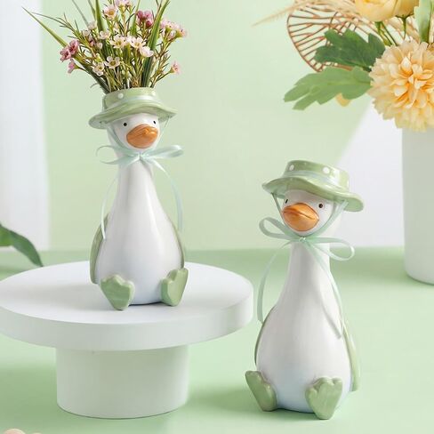 2 Pcs Silly Goose Vase Funny Flower Vase, Unique Office Decor, Quirky Centerpiece for Table or Shelf,for Housewarming Gifts, Teacher Mothers Day(Yellow) in Saudi Arabia
