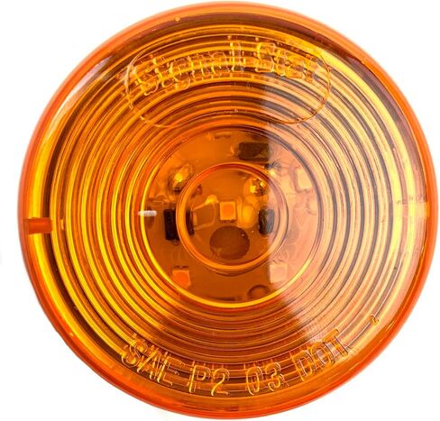 Truck-Lite Signal-Stat LED Marker Clearance Light | 2" Round Yellow 10 Diode Lamp | P2 PC Side Marker & Clearance Light | 12V PL-10 Connector | Trailer Truck Grommet Mount Lighting in Saudi Arabia