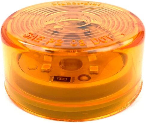 Truck-Lite Signal-Stat LED Marker Clearance Light | 2" Round Yellow 10 Diode Lamp | P2 PC Side Marker & Clearance Light | 12V PL-10 Connector | Trailer Truck Grommet Mount Lighting in Saudi Arabia