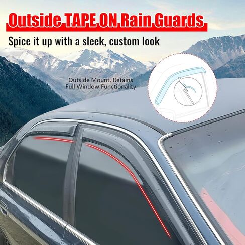 Window Visor Compatible with 1994-1997 Honda Accord 4 Door, Slim Style Acrylic Smoke Tinted & Semi-Transparent Sun Rain Wind Guards Shield Vent by IKON MOTORSPORTS, 1995 1996 in Saudi Arabia