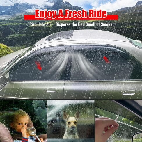 Window Visor Compatible with 1994-1997 Honda Accord 4 Door, Slim Style Acrylic Smoke Tinted & Semi-Transparent Sun Rain Wind Guards Shield Vent by IKON MOTORSPORTS, 1995 1996 in Saudi Arabia