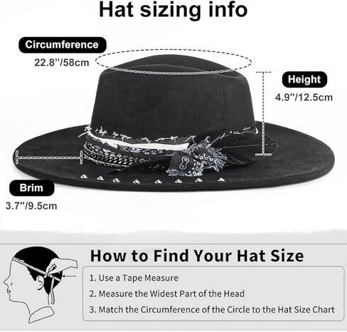 Big Wide Brim Hat for Women Men Western Felt Boho Fedora Hat Handmade in Saudi Arabia