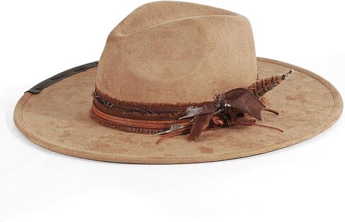 Big Wide Brim Hat for Women Men Western Felt Boho Fedora Hat Handmade in Saudi Arabia
