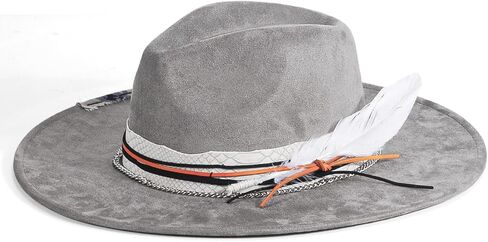 Big Wide Brim Hat for Women Men Western Felt Boho Fedora Hat Handmade in Saudi Arabia