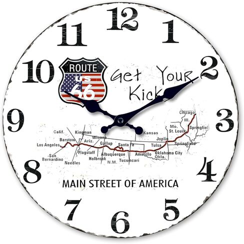 Retro Farmhouse Wooden Wall Clocks Battery Operated 10 Inch Kitchen Wall Clock Home Sign Wall Decor Silent Non Ticking Wall Clock for Living Room Bedroom in Kuwait