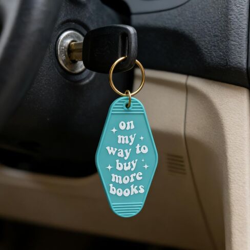Book Lover Keychain Turquoise Key Ring for Book Lovers Book Club Bookish Bookworm Key Chain for Women Girls in Kuwait