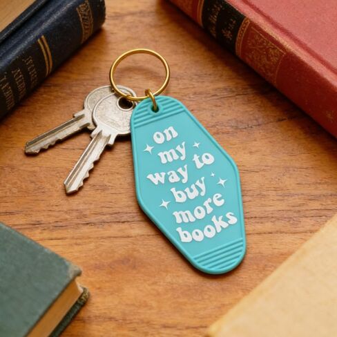 Book Lover Keychain Turquoise Key Ring for Book Lovers Book Club Bookish Bookworm Key Chain for Women Girls in Kuwait