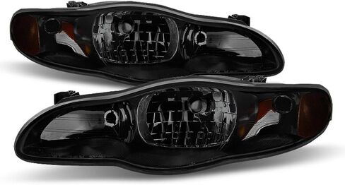 ACANII - For Black Smoke 2000-2005 Chevy Monte Carlo Headlights Aftermarket 00-05 Replacement Driver + Passenger Side in Saudi Arabia