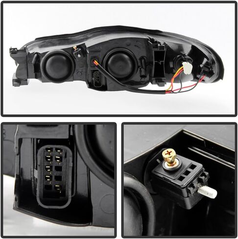 ACANII - For Black Smoke 2000-2005 Chevy Monte Carlo Headlights Aftermarket 00-05 Replacement Driver + Passenger Side in Saudi Arabia