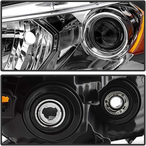ACANII-For 2008-2012 Honda Accord 2-Door Coupe [نمط المصنع] مصابيح أمامية مبيت من الكروم للسائق والراكب in Saudi Arabia