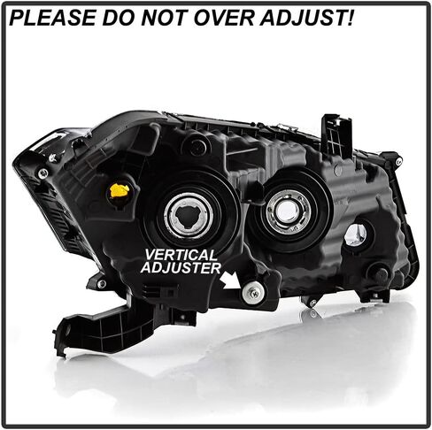 ACANII-For 2008-2012 Honda Accord 2-Door Coupe [نمط المصنع] مصابيح أمامية مبيت من الكروم للسائق والراكب in Saudi Arabia