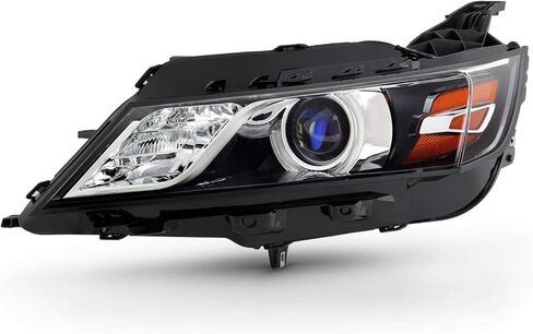AKKON - يناسب 2014 2015 2016 2017 2018 2019 2020 Chevy Impala Sedan [HID/Xenon Non-AFS Type] زوج المصابيح الأمامية السوداء لجهاز العرض يسار + يمين in Saudi Arabia