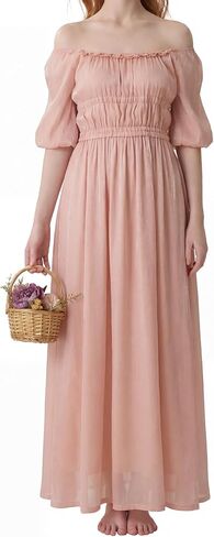 YESSA Renaissance Dress Women Peasant Dress Medieval Dress for Women Ren Faire Costume Flowy Fairy Dress in Kuwait