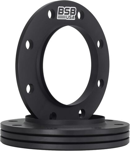American Made 3/8" Inch 8x170 Hubcentric Wheel Spacers - Fits Ford F-250 F-350 1999-2021 - 3/8 Inch (9.5mm) Thick, 8x170 Bolt Pattern, 124.9 Hub, Black, Made in The USA (Set of 4) in Saudi Arabia
