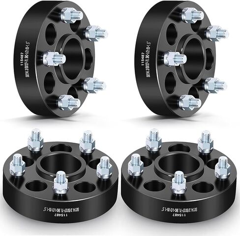 OCPTY 4 قطع 5x4.5 إلى 5x5 محولات فواصل العجلات 1.5 بوصة 1/2 ترصيع 71.5 مم محور تجويف مزورة محور العجلة المركزية محولات 5 عروة مناسبة لشيروكي لكومانش لجراند شيروكي للحرية in Kuwait