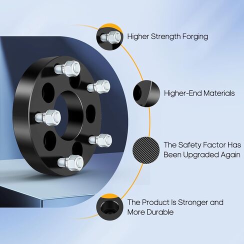 OCPTY 4 قطع 5x4.5 إلى 5x5 محولات فواصل العجلات 1.5 بوصة 1/2 ترصيع 71.5 مم محور تجويف مزورة محور العجلة المركزية محولات 5 عروة مناسبة لشيروكي لكومانش لجراند شيروكي للحرية in Kuwait