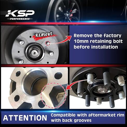 KSP 20mm Wheel Spacers for Tesla Model 3/Y, 5x114.3 Wheel Spacer for 2017+ Tesla Model 3 | 2020+ Tesla Model Y, 5x4.5 Hubcentric Spacers 64.1mm Hub Bore with M14x1.5 Studs, 6061-T6 Aluminum 2PCS in Saudi Arabia