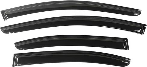 Window Visor Compatible with 2009-2015 Nissan Maxima, Slim Style Acrylic Smoke Tinted & Semi-Transparent Sun Rain Shade Guard Wind Vent Air Deflector by IKON MOTORSPORTS, 2010 2011 2012 2013 in Saudi Arabia