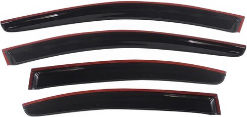 Window Visor Compatible with 2009-2015 Nissan Maxima, Slim Style Acrylic Smoke Tinted & Semi-Transparent Sun Rain Shade Guard Wind Vent Air Deflector by IKON MOTORSPORTS, 2010 2011 2012 2013 in Saudi Arabia