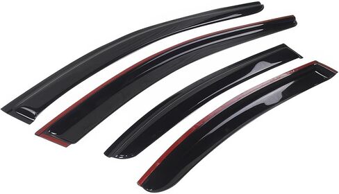 Window Visor Compatible with 2009-2015 Nissan Maxima, Slim Style Acrylic Smoke Tinted & Semi-Transparent Sun Rain Shade Guard Wind Vent Air Deflector by IKON MOTORSPORTS, 2010 2011 2012 2013 in Saudi Arabia