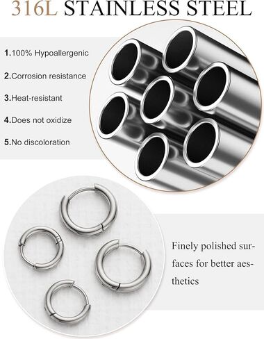 11 Pairs Surgical Steel Earrings Sets for Multiple Piercing Lightweight Small Huggie Hoop Earrings CZ Stud Earrings for Women Cartilage Trendy Hypoallergenic free combination（gold/silver/roes) in Saudi Arabia