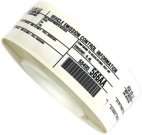 Mopar 68495565AA LABEL VEHICLE EMISSION CONTROL IN in Saudi Arabia