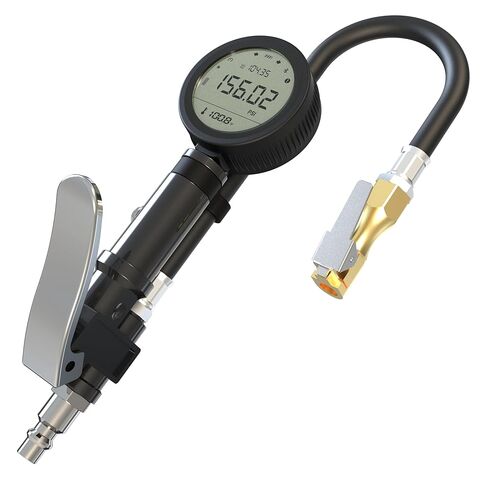 Digital Tire Pressure Gauge 250 PSI Air Chuck & Compressor Accessories Heavy Duty with Quick Connect Coupler 0.01 Display Resolution with High Accuracy Sensor Type-C Charging Function in Kuwait