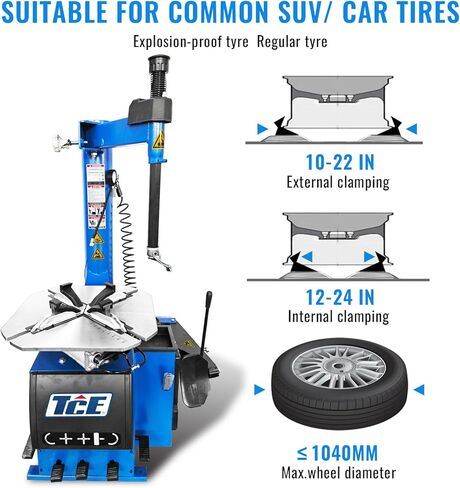 2.0HP Tire Changer Wheel Changing Machine Wheel Balancer Rim Clamp Combo in Kuwait