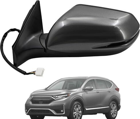 76258-TLA-A32 Modern Steel Metallic Driver Side Door Mirror Assembly Replacement for Honda CR-V 2017-2022 with 9 Pins/Power Adjust/Heated/Signal Light/Blind Spot Replace# 76258TLAA32 in Kuwait
