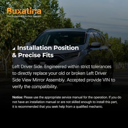 76258-TLA-A32 Modern Steel Metallic Driver Side Door Mirror Assembly Replacement for Honda CR-V 2017-2022 with 9 Pins/Power Adjust/Heated/Signal Light/Blind Spot Replace# 76258TLAA32 in Kuwait