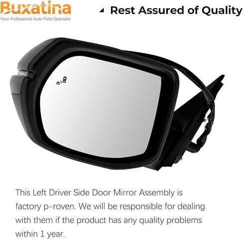 76258-TLA-A32 Modern Steel Metallic Driver Side Door Mirror Assembly Replacement for Honda CR-V 2017-2022 with 9 Pins/Power Adjust/Heated/Signal Light/Blind Spot Replace# 76258TLAA32 in Kuwait