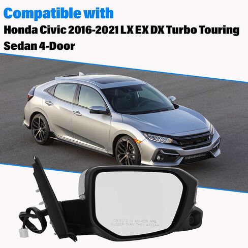 مجموعة مرآة الباب الجانبية للركاب متوافقة مع Honda Civic 2016-2021 تحل محل 76208TBCA03ZA-PFM، 76208TBGA02ZA-PFM، 76208TBGA01ZA-PFM، (11 دبوس) in Kuwait
