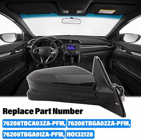 مجموعة مرآة الباب الجانبية للركاب متوافقة مع Honda Civic 2016-2021 تحل محل 76208TBCA03ZA-PFM، 76208TBGA02ZA-PFM، 76208TBGA01ZA-PFM، (11 دبوس) in Kuwait